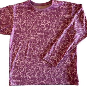 Girl's PATAGONIA APILENE Purple swirl shirt size XL (14) in excellent shape
